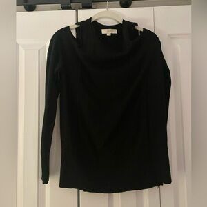 LOFT Off-the-Shoulder Black Sweater